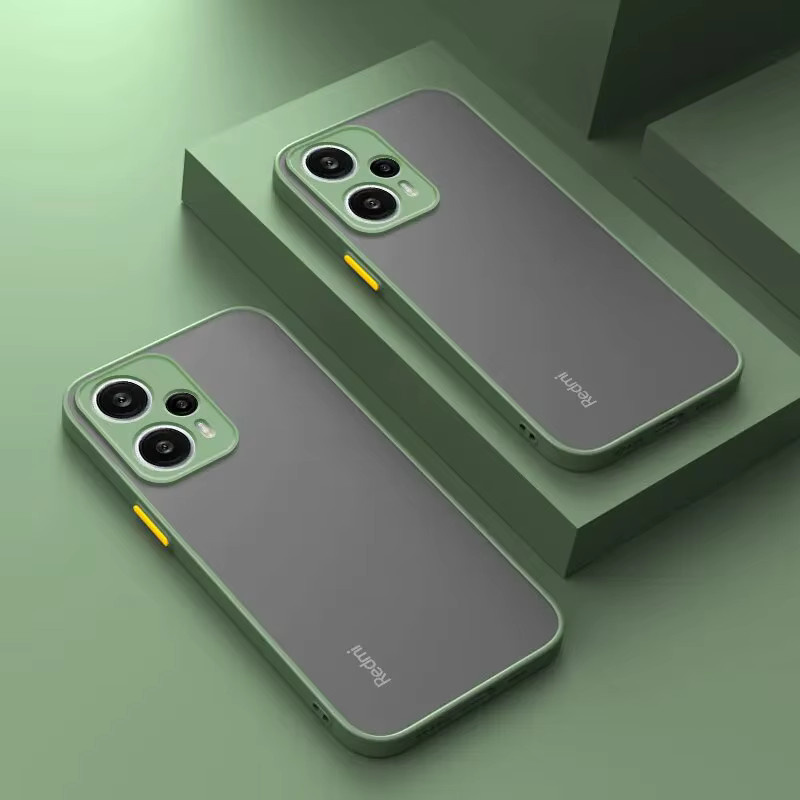 Hybrid-Hülle für Xiaomi Redmi Note 12 und Poco F5 in Schwarz mit matter Silikon-Abdeckung und Stoßstangen-Schutz - Bild 2
