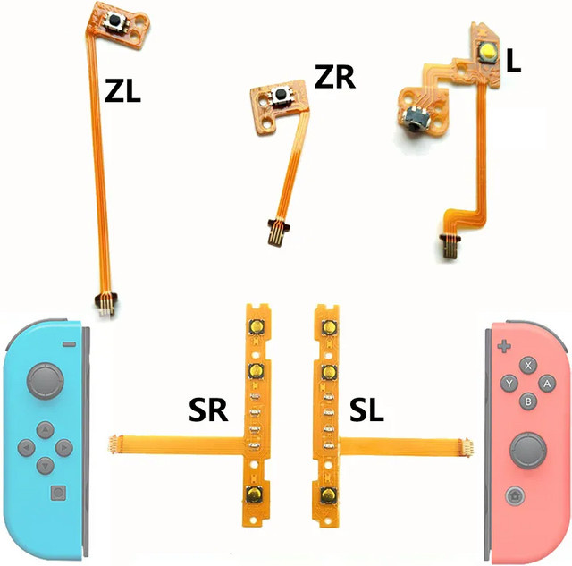 Nintendo Switch JoyCon Ersatz Flexkabel für Grip Key Buttons SL SR ZL L ZR L/R Tasten - Bild 1