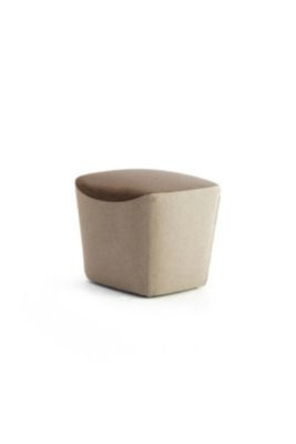 Leyform Hocker mit Stoffbezug und Mehrschichtholz in Dunkelrost und Hellbraun, B/T/H: 52 x 44 x 44 cm - Bild 2
