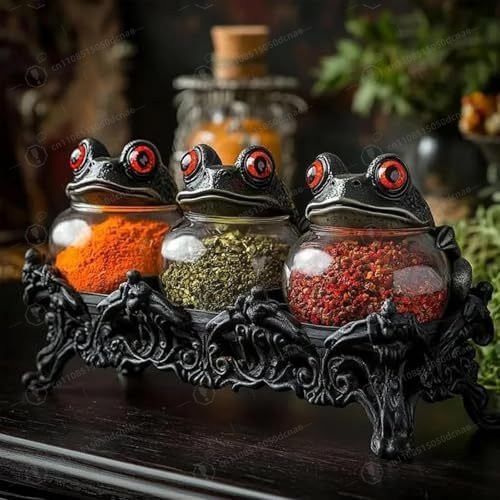 Witchy Frog Apotheker-Gewürzdosen Frosch-Design - Bild 1