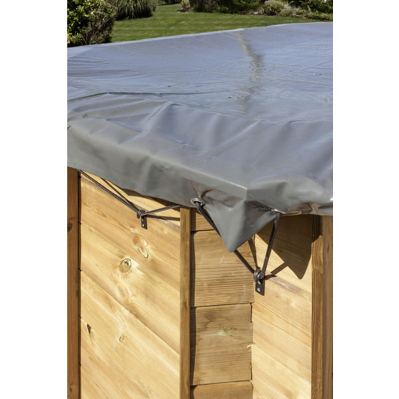 GRE Winterabdeckplane aus PVC in Grau, Breite: 440 cm - Bild 4