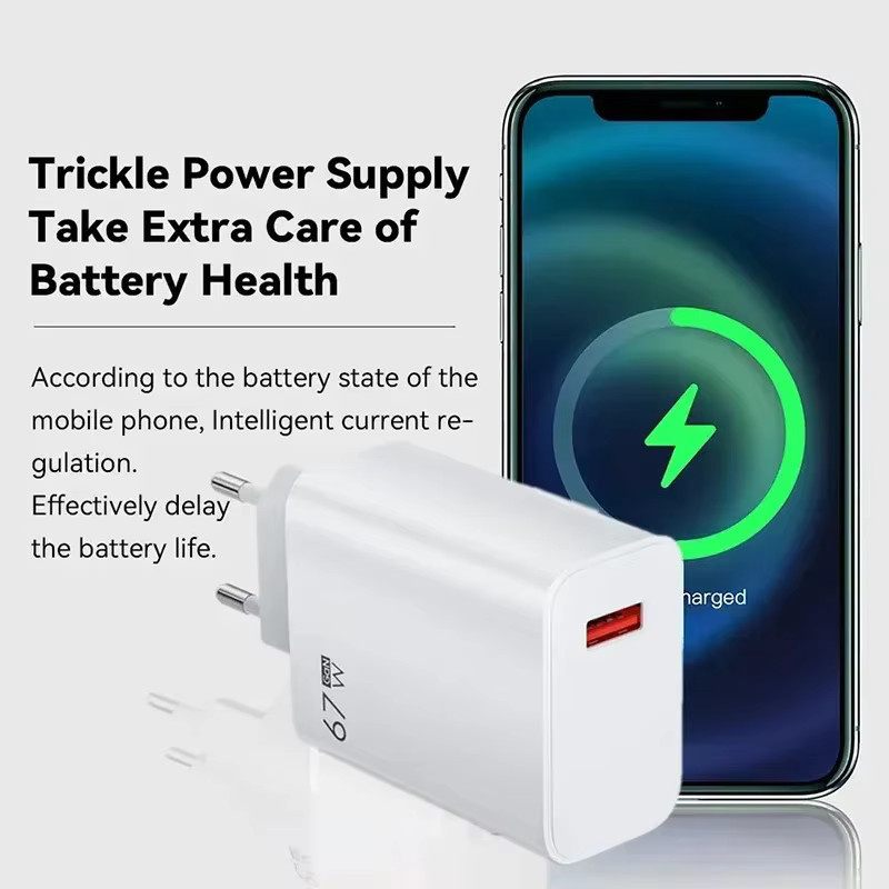 Xiaomi 67 W USB Wandladegerät mit 6A USB-C Kabel für Redmi und Xiaomi Smartphones in Weiß - Bild 3