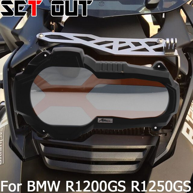 GBRacing Scheinwerfer Protector Glas Frontlampe Schutzabdeckung für BMW R 1200GS LC und R 1250GS ADV 2019-2024 transparent blau - Bild 1