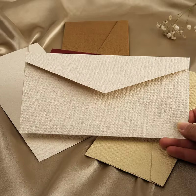 50 Stück leere Umschläge aus Texturpapier für Einladungen und Postkarten, B: 22 cm, H: 11 cm - Bild 2