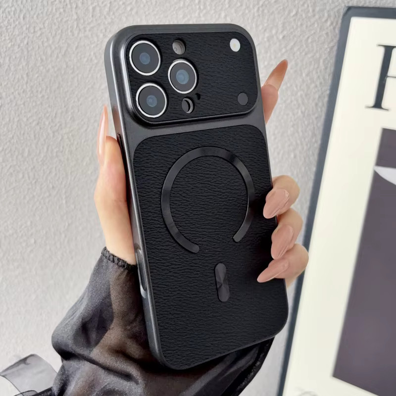 Apple Magnetische Leder-Handyhülle für iPhone in Rot mit MagSafe Schutzfunktion - Bild 4