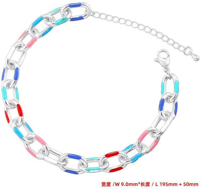 ZHUKOU Halskette und Armband, vergoldet, Öltröpfchen, Kreuzketten-Design, Unisex - Bild 1