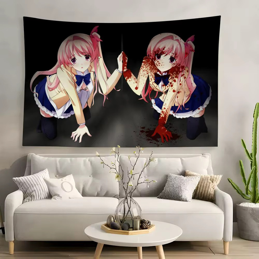 Chaos Head Sakihata Wandteppich aus Mikrofaser in Multicolour, B: 90 cm, H: 50 cm - Bild 2