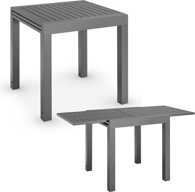 Juskys Gartentisch Laki ausziehbar in Anthrazit, B/T/H: 70 x 70 x 75 cm - Bild 1