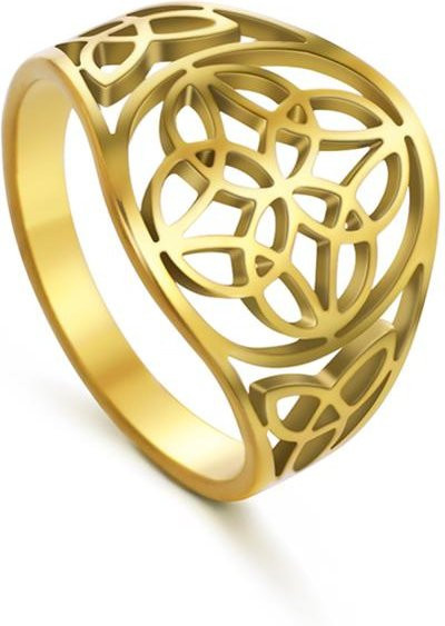 YULIN Knotenringe, Edelstahl, Gold, Unisex, Vintage - Bild 1