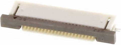 Molex FFC/FPC-Anschluss 52437-2171 in Weiß mit Goldkontakten auf einer vollständigen Rolle - Bild 1