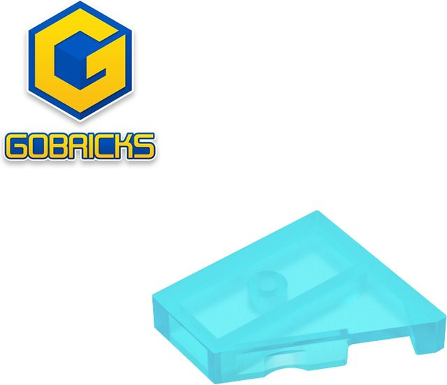 Gobricks GDS-2231 Tile Special 2 x 2 fünfeckig (rechts), Zubehör, Blau - Bild 1