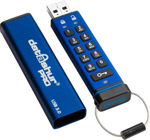 iStorage datAshur PRO USB-Stick 4GB Blau USB 3.2 Gen 1 - Bild 1