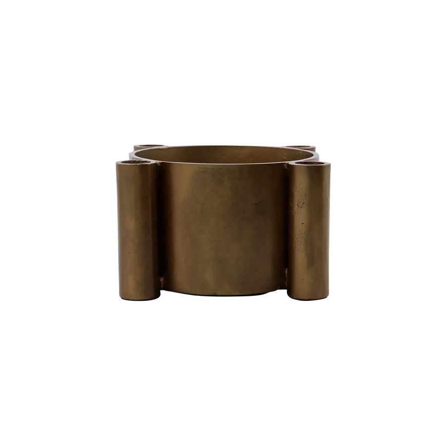 House Doctor Kerzenhalter Four in Antik Bronze mit industrieller Ausstrahlung, Farbe: Gold/Braun, Höhe: 15 cm - Bild 1