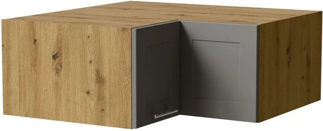 Feldmann-Wohnen Eckaufsatzschrank Oslo Küchenschrank mit Soft-Close-Türen in Eiche Artisan und Dust Grey Matt, B/T/H: 90 x 36 x 90 cm - Bild 1
