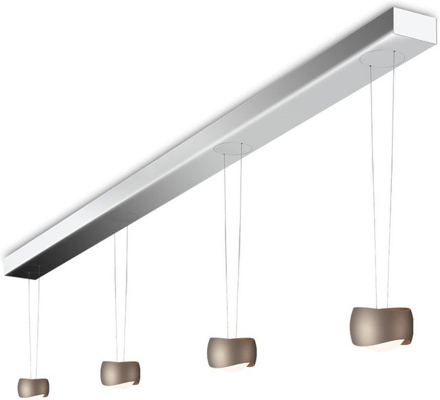 Oligo Curved Slack-Line LED-Pendelleuchte 4-flammig in Brazilian Brown und Chrom mit Tunable White (2200K - 5000K) - Bild 1
