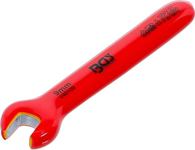 BGS VDE Einmaulschlüssel Satz 5-teilig in Rot SW 7 bis 14 mm 7159 - Bild 1
