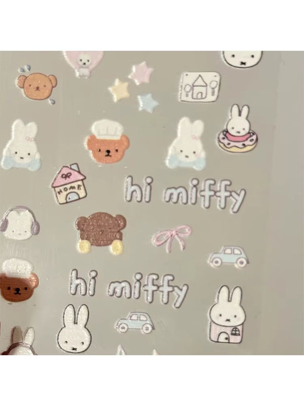 Miffy Boris Relief-Aufkleber wasserfest für DIY-Dekorationen, mehrfarbig - Bild 3