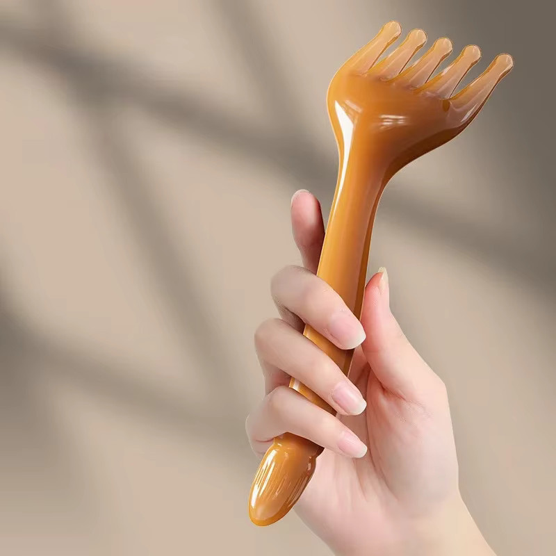 vvocci Harz-Massagestab mit fünf Krallen, Unisex, Kopfhaut und Körper - Bild 1