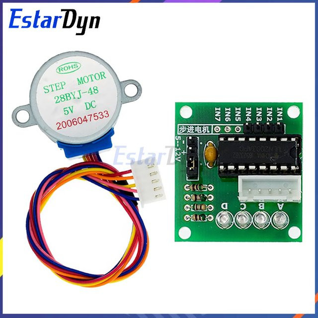 Estardyn 28BYJ-48 Schrittmotor mit ULN2003 Treiberplatine 5V 4-Phasen DC Getriebe für DIY Projekte mit PIC MCU - Bild 1