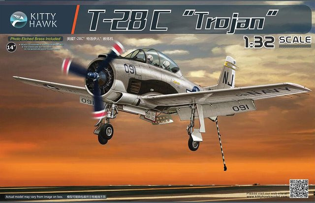 Kitty Hawk T-28C Trojan, Fahrzeug, 1:32, ab 14 Jahre, Grau - Bild 1