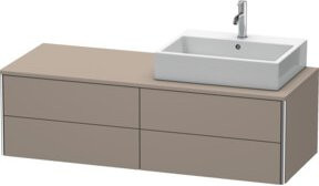 Duravit Waschtischunterschrank XSquare mit 4 Schubladen, Breite: 140 cm, Tiefe: 54,8 cm, Höhe: 40 cm - Bild 1