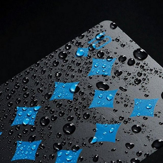 Poker Spielkarten, Schwarz, Grau, Kunststoff, 54 Stück - Bild 1