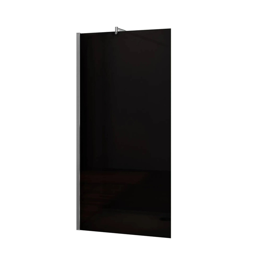 AICA Walk In Duschkabine mit Rauchglas und flexibler Stange, B: 80 cm, H: 200 cm, 8mm NANO-Glas, Farbe: Grau/Schwarz - Bild 2