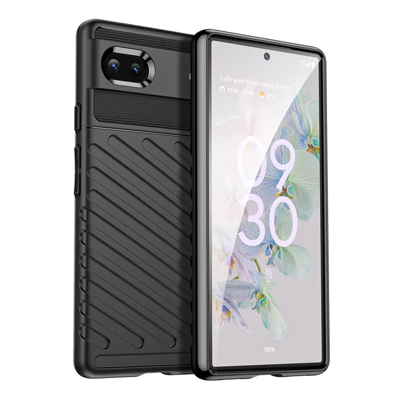Stoßfeste Silikon-Handyhülle für Google Pixel 6a in Blau - Bild 5
