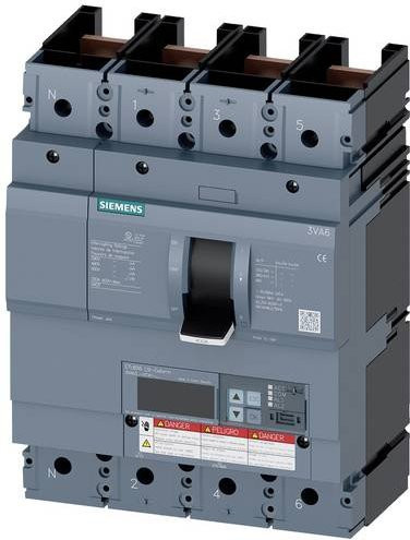 Siemens 3VA6325-5KT41-0AA0 Leistungsschalter in Grau mit einem Einstellbereich von 100 - 250A und einer maximalen Schaltspannung von 600 V/AC - Bild 1