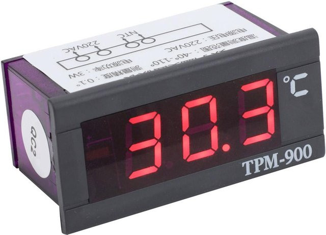 TOMTOP JMS Mini LCD Digital Temperatur Panel Meter Thermometer mit Anzeige von 40 bis 110 Grad Celsius in Schwarz - Bild 1