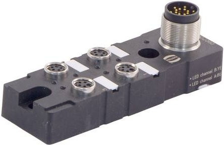 HARTING Sensor/Aktorbox passiv Multipolverteiler 09 07 004 0110 1 090700401101 in Grün, Gelb und Schwarz - Bild 1