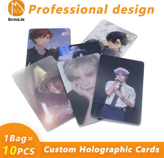Bomaijie Benutzerdefinierte Holo-Karten Kpop-Fotokarten, Spielkarten, Pappe / Karton, Bunt / Mehrfarbig - Bild 1