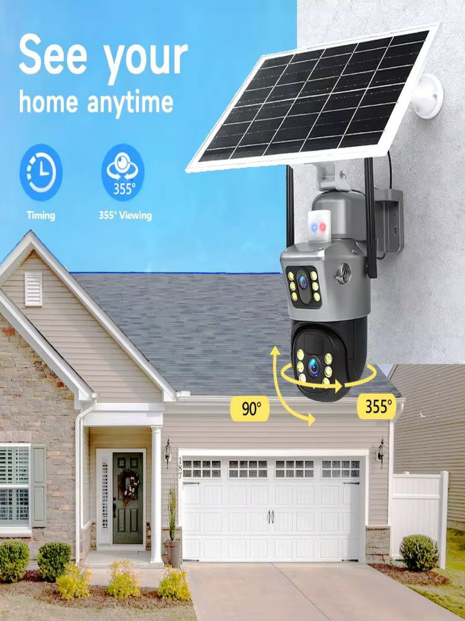 FUNOVATION Solar-PTZ-Kamera 4K 6MP HD Außen-WLAN-Kamera mit Solarpanel, Akku und PIR-Bewegungsmelder - Bild 7