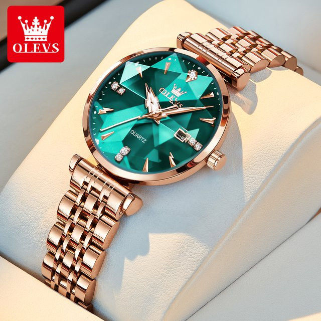OLEVS Armbanduhr, Roségold, Quarz, Damen - Bild 1