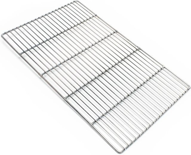 Wiltec Grillrost aus Edelstahl V2A Eckig, Farbe Silber, Breite: 54 cm, Tiefe: 34 cm - Bild 1