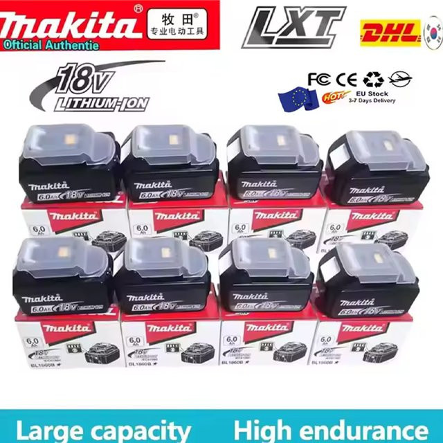 Makita 18V Lithium-Ionen Akku Set mit Ladegerät in Schwarz für LXT Elektrowerkzeuge - Bild 1