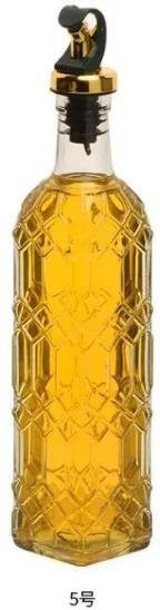 Auslaufsichere Glas-Öl- und Essigspender Flasche von Yiran Furniture mit Druckverschluss, transparent, 500 ml - Bild 1