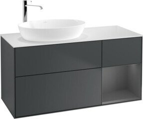 V&B Waschtischunterschrank Finion mit Wandbeleuchtung, lackiert, Breite: 120 cm, Tiefe: 50,1 cm, Höhe: 50,1 cm - Bild 1