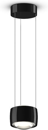 Occhio Sento sospeso up LED-Pendelleuchte in Black Phantom mit Linse, warmweißes Licht (3000K), dimmbar, Höhe bis max. 350 cm