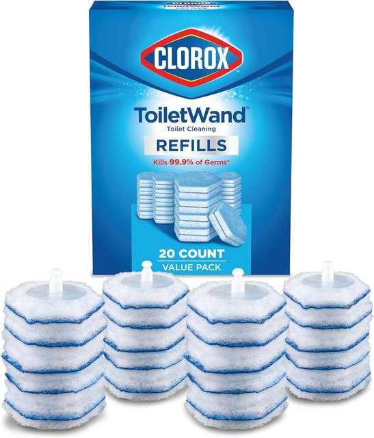 Clorox Toilettenbürsten-Nachfüllpackungen in Blau, 20 Stück - Bild 1