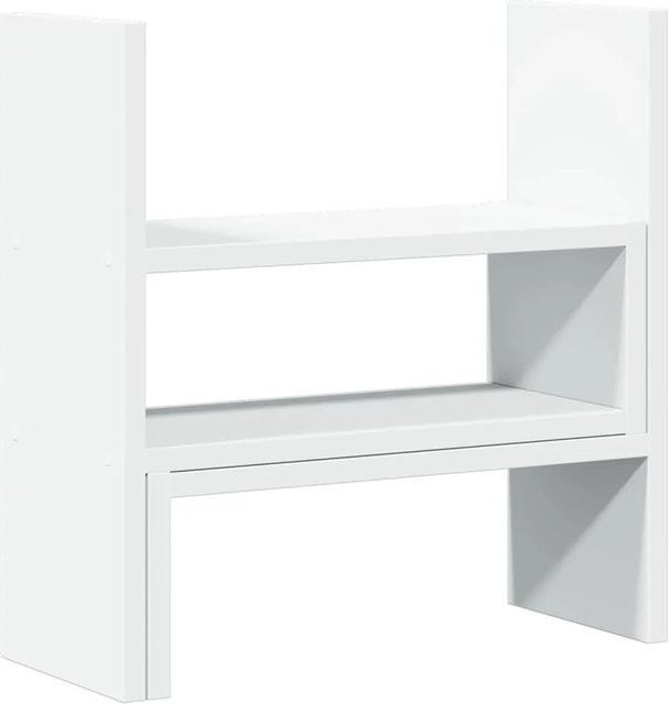 vidaXL Schreibtisch-Organizer verstellbar in Weiß B/T/H: 40 x 17 x 41 cm - Bild 1
