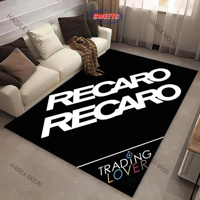 Karpetti Teppich mit R-Recaro Logo Druck in Schwarz, B/T: 90 x 130 cm - Bild 1