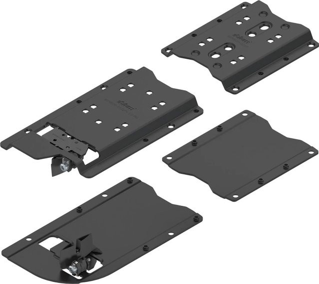 Blum Pocketverbinder-Set Revego uno für Aufsatzschrank aus Stahl in Schwarz matt links - Bild 1