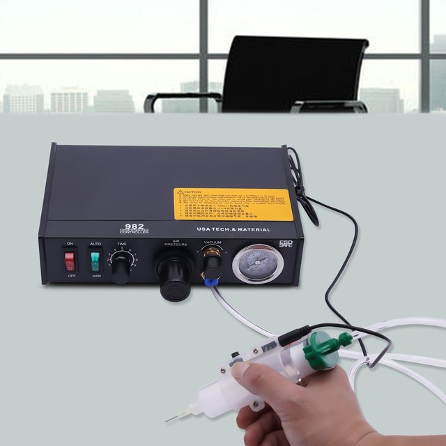 Halbautomatische Kleberspendermaschine in Schwarz für Elektronik, Schmuck und Maschinen mit minimalem Tropfen von 0,01 ml - Bild 1