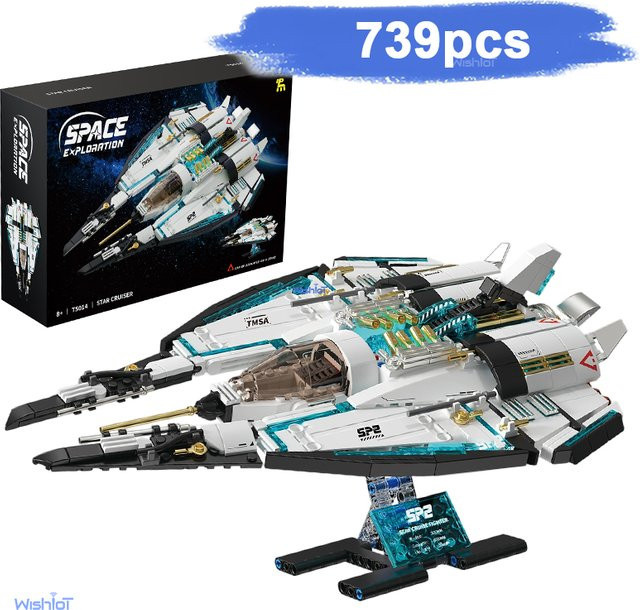 wishiot Original Sci-Fi Star Cruiser, Raumschiff, Modell, Weltraum, ab 8 Jahren - Bild 1