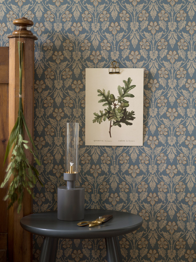 BoråsTapeter Tapete Nora 4535 Art Nouveau Vlies Tapete in Blau - Bild 1