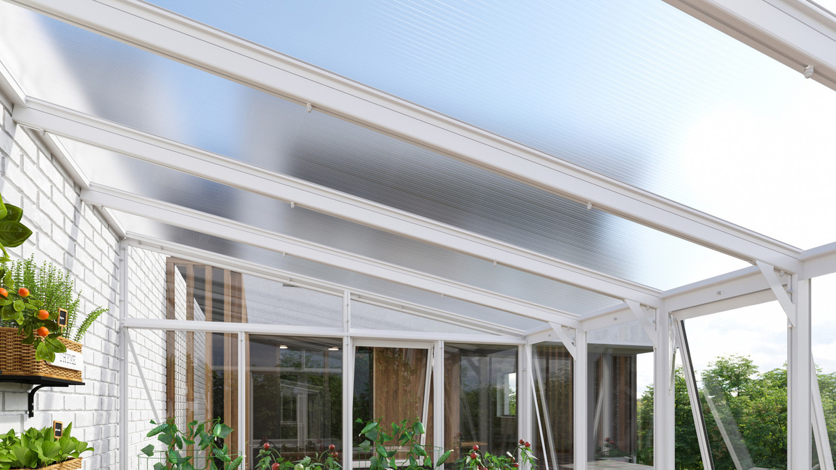 Vitavia Anlehn-Gewächshaus Athena 7000 aus Aluminium in Silber mit 7 m² Anbaufläche und Polycarbonat-Verglasung - Bild 3