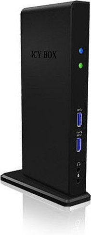 Icy Box DockingStation IB-DK2241AC in Schwarz mit HDMI, Ethernet/LAN, USB-A und USB-C - Bild 1