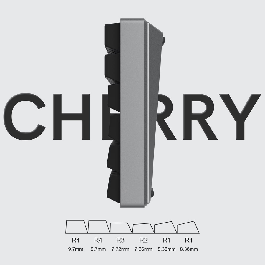 Oeny Black Cherry Profile PBT Tastenkappen Set mit Double Shot Shine Through für Cherry und Gateron MX Switches, Schwarz und Lila - Bild 4