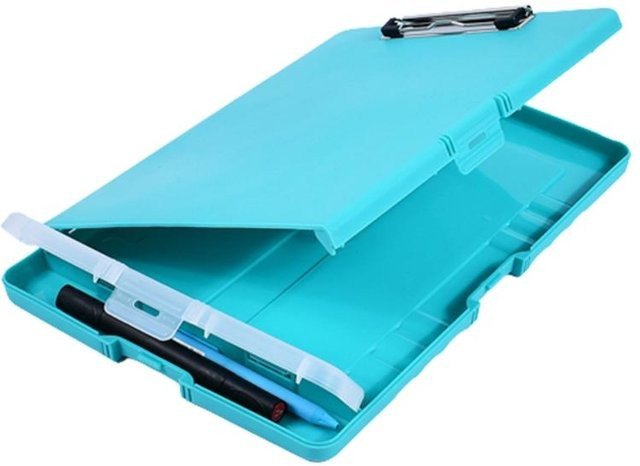 Yiran Furniture Multifunktionaler Aktenordner mit Klemmbrett und Schreibwarenbox als Akten-Organizer in Blau - Bild 1